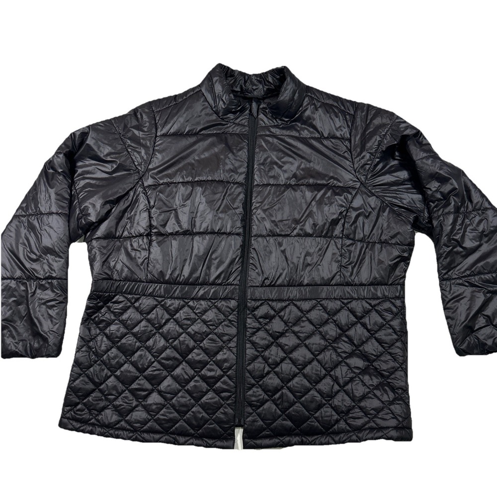 Torrid Nylon Quilted Peplum Puffer Jacket Black Plus Size 3 3X